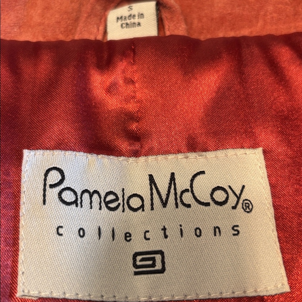 Pamela McCoy Fringed 100% leather Pink Blazer , S , $22 - Picture 2 of 6